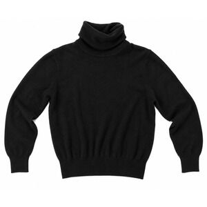 Vintage 80s Courtney Rhodes 100% Cashmere Turtleneck Sweater Black XS Hong Kong